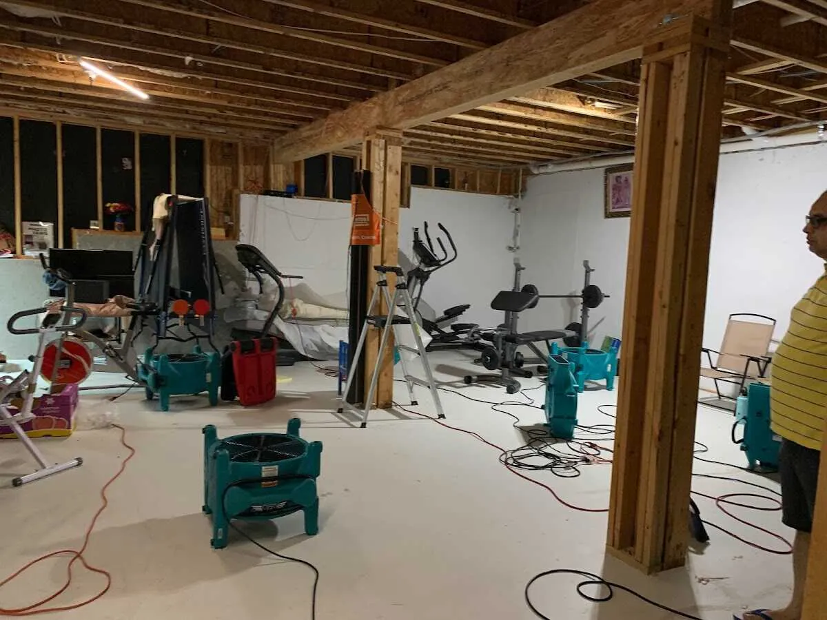 Basement drying equipment setup for Odor Removal & Deodorization in Red Bluff